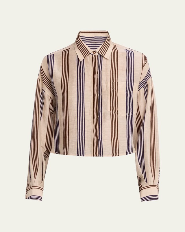 Beatrice Cropped Linen Shirt